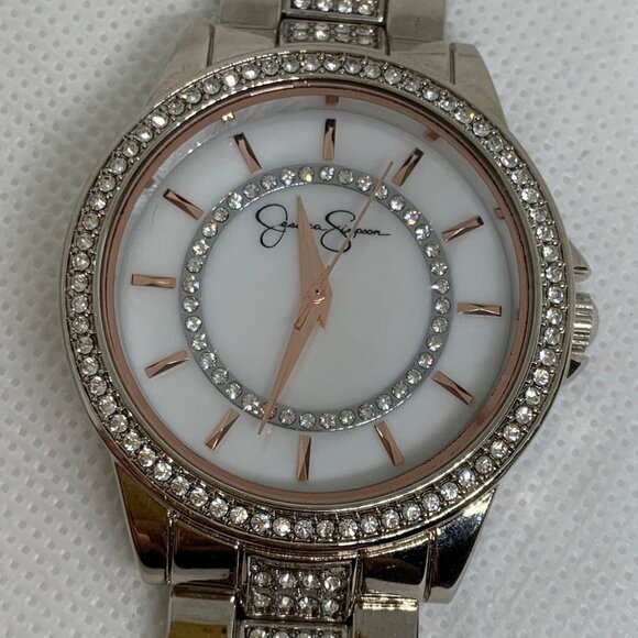 Women's Watch Jessica Simpson JW0001S rhinestones quartz analog 37mm running - Picture 3 of 8